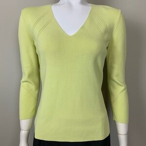 Adrienne Vittadini Celadon V-Neck Sweater M